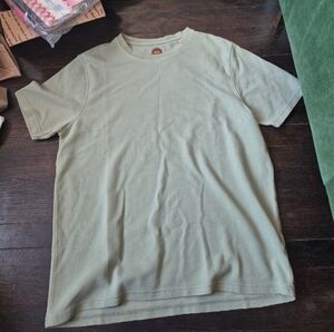 Common People Mens XL Color Sage Ottoman Garment Dye Tee T-Shirt Ribbed NWT..